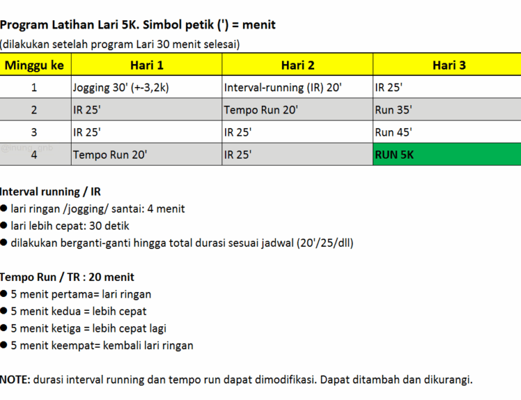 11 Tips dan Program Latihan Lari 5km Untuk Pemula - Runners Case | Tips ...